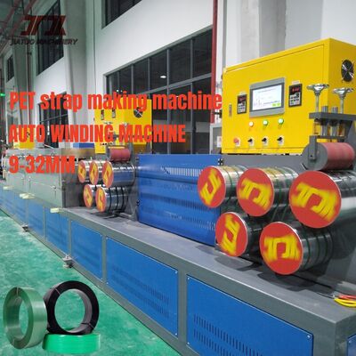 9-32MM محرك إنتاج رباطات الفولاذ PET مع التحكم في PLC وملف آلي