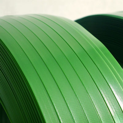 16-25mm Green PET Strapping Plastic Packing Belt For Big Box Heavy Machine Engine Packing