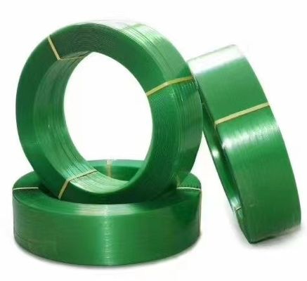 16-25mm Green PET Strapping Plastic Packing Belt For Big Box Heavy Machine Engine Packing