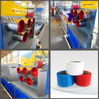 Plastic Machinery Twin Screw Sandwich PP Strapping Tape Production Line PP Strapping Tape Machine with 5-19mm Width