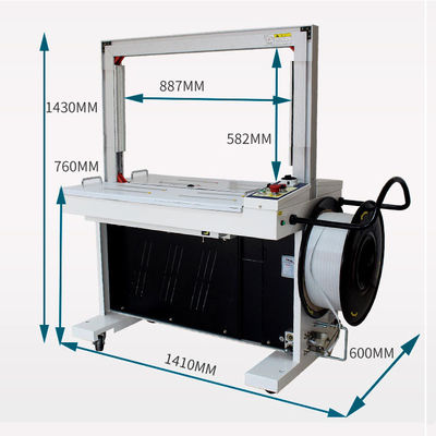 China Automatic Tape PP Belt Box Case Strapping Machine For Packing OEM
