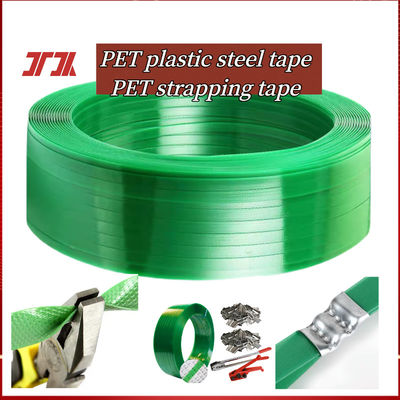 Manufacturers Wholesale PET Plastic Steel Strap PET Packaging Strap Green Strapping Strap For Iron Buckle Baler