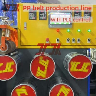 Plastic extruder PP strapping machine PP strapping tape production equipment PP strapping tape production line with PLC control system