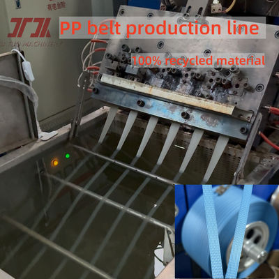 PLC Control Automatic PP Strap Band Extrusion Line With 125mm Screw Material 350-380kg/H Good Straightness And Good Flexible