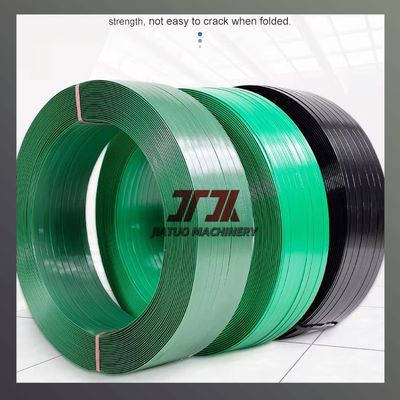 Green Embossing PET Plastic Strapping For Packing Pallet Bricks With Strong Strength 350-950kg
