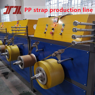 5-19mm Width PP Strap Making Machine With PLC Control And Automatic Winder SGS CE Certificate
