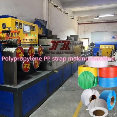 80KW Power Consumption PP Strap Making Machine With GUOMAO Reducer And Automatic Winder