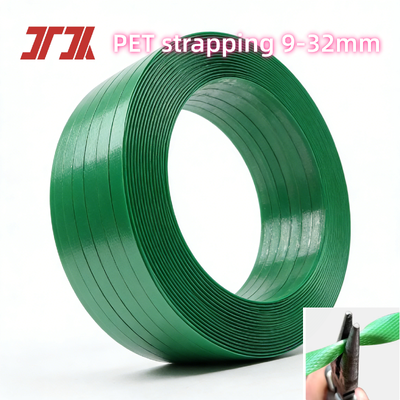 High-speed 16mm Green PET packaging straps PET plastic steel straps PET packaging belt