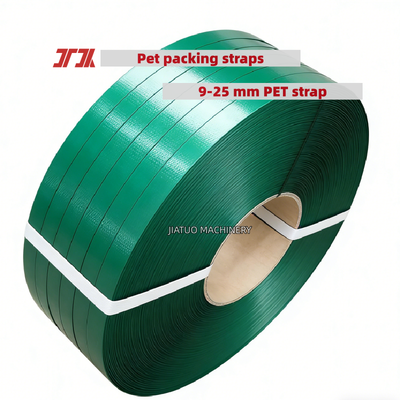 High-speed 19mm Green PET packaging straps PET packaging belt for Pneumatic strapping tool