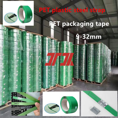 Packaging Materials 9-25mm PET Plastic Steel Strapping PET Pallet Strapping PET Steel Strapping for Pneumatic Strapping Machine Handheld Strapping Machine
